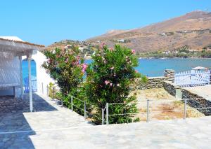 Traditional house on the beach front in the area of Otzia, Kea Kea Greece