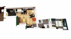 LOUHANS Les Petites Arcades avec ses deux appartements cote seille et cote jardin : photos des chambres