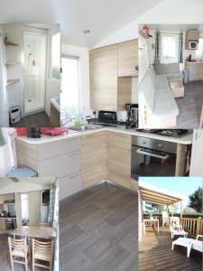 Maisons de vacances Bungalow Confort Gastes Jacuzzi : photos des chambres