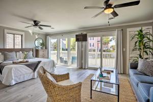 Walk to Surfside Beach Studio with Covered Balcony
