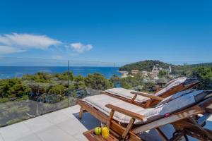 Penthouse Design Beach Ferienwohnung direkt am Meer mit unverbautem Blick über die Adria