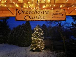 Sielanówek Orzechowa Chatka z sauną
