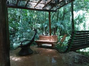 Casa colonial azul Santuário Bellatrix