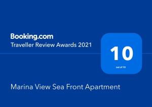 Marina View Sea Front Apartment Korinthia Greece