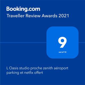 Appartements L Oasis studio proche hopital et aeroport Piscine Parking &Netflix : Studio