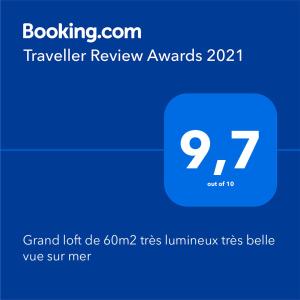 Appartements Grand loft de 60m2 tres lumineux tres belle vue sur mer : photos des chambres