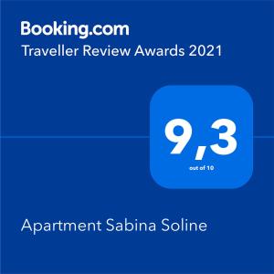 Apartment Sabina Soline