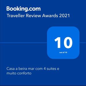 Casa a beira mar com 4 suites e muito conforto