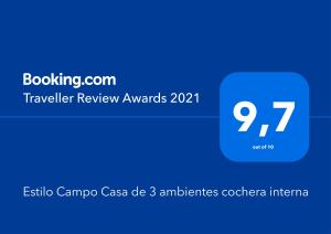 Estilo Campo Casa de 3 ambientes cochera interna