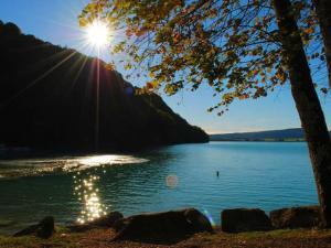 Maison Gîte familial dans le Jura à  200m du lac avec piscine privée