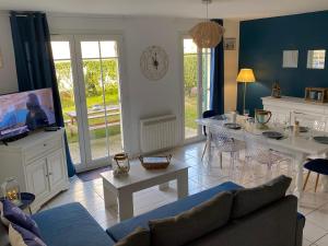 Au paradis bleu maison 6 couchages ok chiens jardin