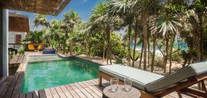 luxury beachfront villa in Sian Kaan