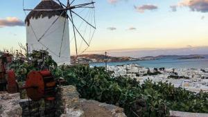 Traditional Split level house in Mykonos Town Myconos Greece