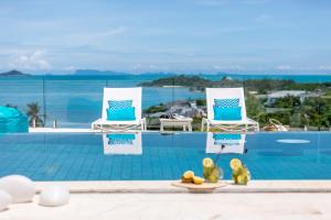 BEACHSIDE VILLA - LATITUDE 9 - at BAYSIDE LUXURY VILLAS Samrong Bay Beach, 3 BED 4 BATH, SEA and SUNSET VIEWS, only 200m walk to the Beach