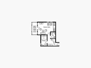 Dünenpark Binz - Komfortplus Ferienwohnung mit 1 Schlafzimmer und Balkon im Dachgeschoss 148