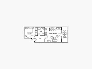 Dünenpark Binz - Komfort Ferienwohnung mit 1 Schlafzimmer und Balkon im Dachgeschoss 258