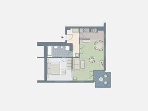 Kaiservillen Heringsdorf - Ferienwohnung mit 1 Schlafzimmer und Balkon D231