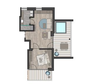 Appartement 1 Chambre Supérieur avec Balcon