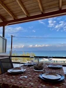 Blue and white by the sea Korinthia Greece