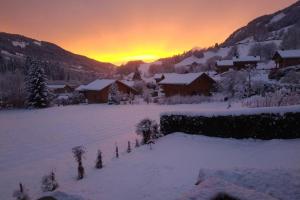 Appartements A4 km de Megeve tres joli studio avec jacuzzi ,vue sur les montagnes au calme : photos des chambres