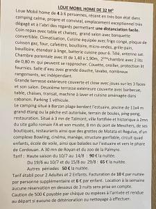 Campings Mobil HOme TALMONT BARZAN Charente Maritime 17 : Mobile Home