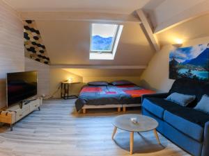 Appartements Au bord du lac d’Annecy, logement type Loft, dans residence avec plage et ponton privee : photos des chambres