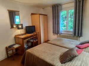 Hotels La Bonne Auberge : Chambre Lits Jumeaux - Vue sur Jardin