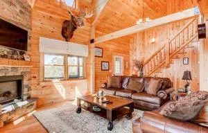 OE Beautiful modern log home on 17 acres private views fire pit Ping Pong AC - Dalton