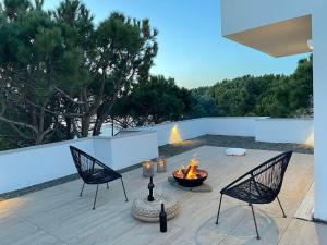 Beachfront villa in Qerret beach with a private pool