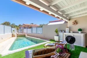 SUNSET BAY POOL VILLA SARDINIA private heated pool with whirlpool and counter-current swimming - Perfugas