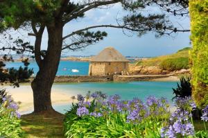 Maisons de vacances Maison de 2 chambres avec jardin clos et wifi a Plehedel a 5 km de la plage : photos des chambres