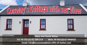 Conways Cottage with Sea View Nestling by Cliffs-of-Moher