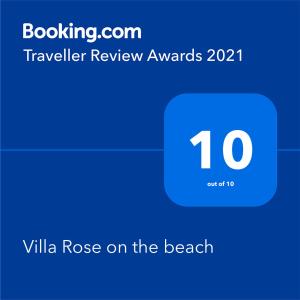 Villa Rose on the beach Rhodes Greece