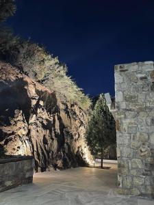 Stone built house next to the beach Ammouliani Greece