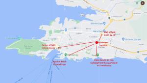 Luxury spacious apt near Znjan beach w sea view