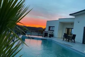 Villa avec vue panoramique sur les Cévennes - Rousson