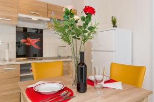 Comfortable modern studio with shaded patio