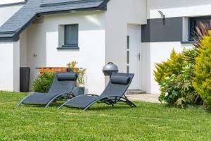 Maisons de vacances L'Agapanthe - Jolie maison contemporaine a 200 m de la plage de Damgan : photos des chambres