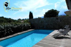 Villas Maison de vacances T3 piscine jacuzzi privee 5 min Mer : photos des chambres