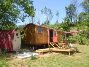 Rosa the Cosy Cabin - Gypsy Wagon - Shepherds Hut, RIVER VIEWS Off-grid eco living - Vale do Barco