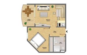 Apartment with Balcony room in Thermen-Residenz
