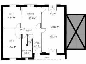 Maisons de vacances Gite La Chapelle-Launay, 3 pieces, 4 personnes - FR-1-306-882 : Maison de Vacances (4 Adultes)