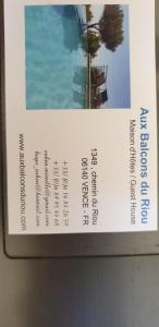 "Aux Balcons du Riou" avec vue mer 180 degrés