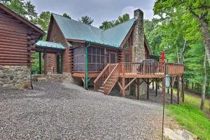 Purlear Luxury, Spacious Log Cabin with Mtn Views! - Mount Zion