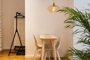 Sympatyczne studio z palmą areka A nice studio with areka palm tree