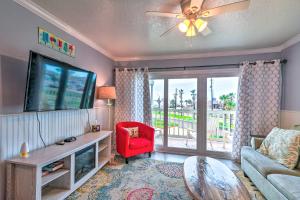 Colorful Coastal Condo Walk to Pier and Beach!