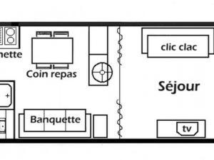 Appartements Studio Les Saisies, 1 piece, 4 personnes - FR-1-293-173 : photos des chambres