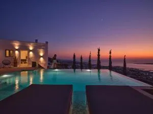 Infinity sea view hillside villa with private pool - Ekatondapilianí