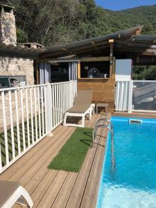 Chalets Chalet d'une chambre avec piscine privee terrasse amenagee et wifi a Olmeto : photos des chambres