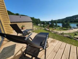 Ostrzycki Las domki nad jeziorem -balia-sauna-prywatny pomost - Krzeszna